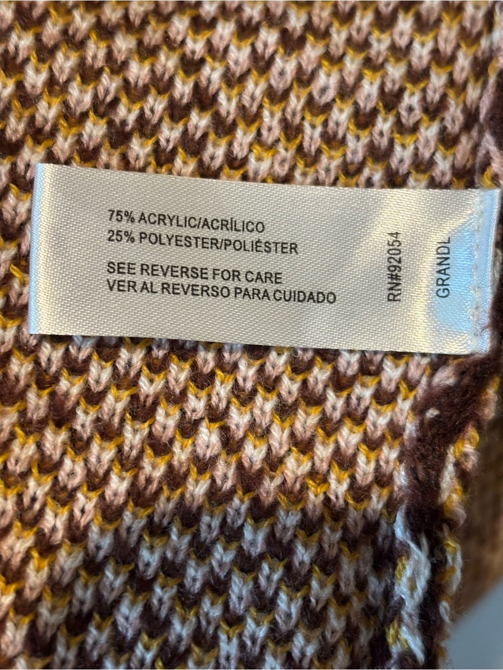 Patterned Hooded Open-Front Sweater Cardigan | By Design | Size M - Picture 8 of 8